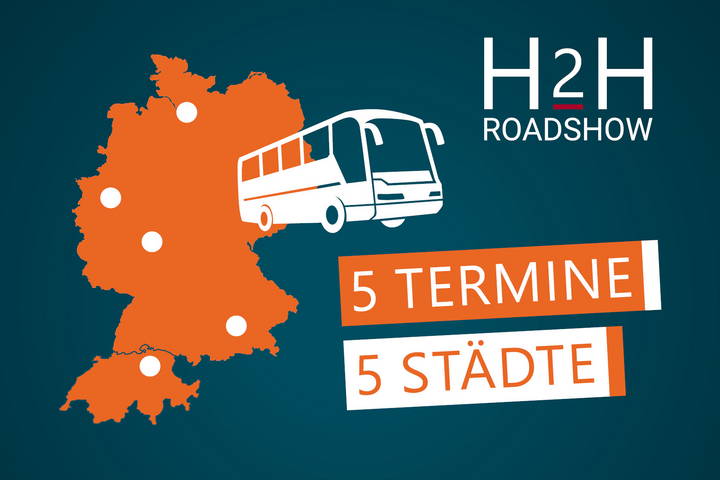 H2H Roadshow 2024 - 5 Termine - 5 Städte
